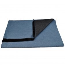 Plain Light Blue with Black Trim Autumn Winter Luxury Soft Feel Scarf