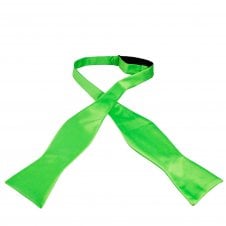 Plain Light Green Self Tie Bow Tie
