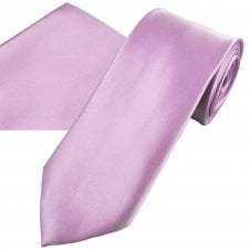 Plain Light Lilac Men's Tie & Pocket Square Handkerchief Set