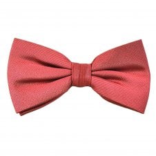 Plain Light Raspberry Red Men's Silk Bow Tie by Tresanti