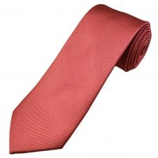 Plain Light Raspberry Red Men's Silk Tie by Tresanti