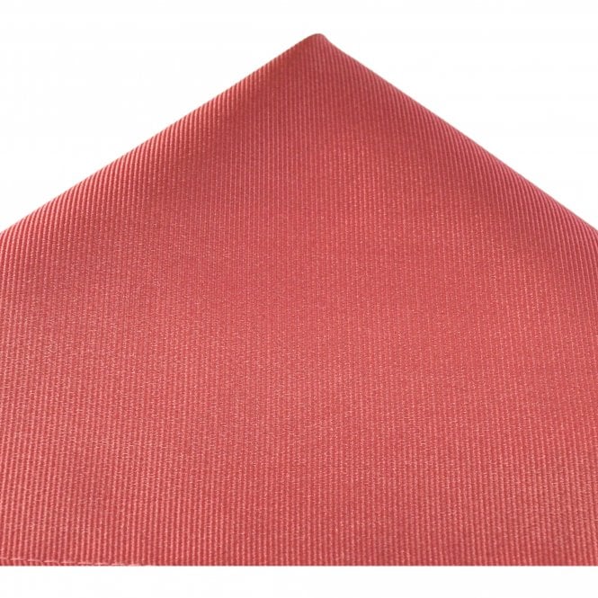 Plain Light Raspberry Red Silk Pocket Square Handkerchief by Tresanti