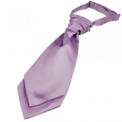 Plain Lilac Boys Scrunchie Wedding Cravat