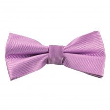 Plain Lilac Ribbed Men's Bow Tie