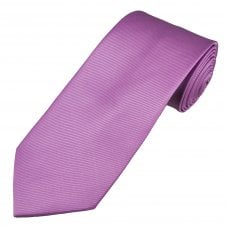 Plain Lilac Ribbed Men's Tie