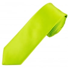 Plain Lime Green 7cm Narrow Tie