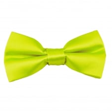 Plain Lime Green Boys Bow Tie