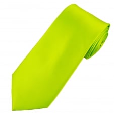 Plain Lime Green Men's Satin Tie
