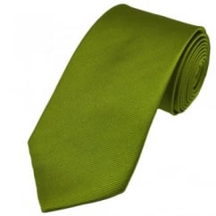 Plain Lime Green Men's Silk Tie