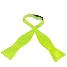 Plain Lime Green Self Tie Bow Tie