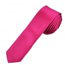 Plain Lipstick Pink Boys Skinny Tie