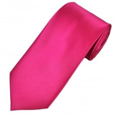 Plain Lipstick Pink Extra Long Tie