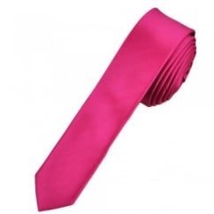 Plain Lipstick Pink Super Skinny Tie