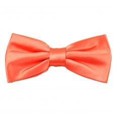 Plain Living Coral Men's Bow Tie