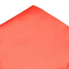 Plain Living Coral Pocket Square Handkerchief