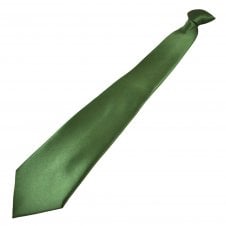 Plain Lovat Green Clip On Tie