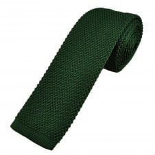 Plain Lovat Green Men's Knitted Tie