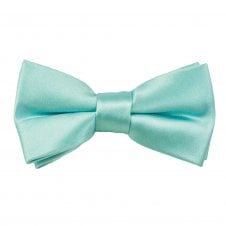 Plain Magic Mint Boys Bow Tie