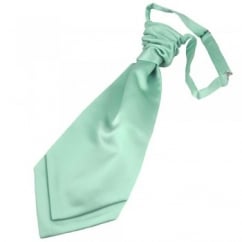Plain Magic Mint Boys Scrunchie Ruche Wedding Cravat