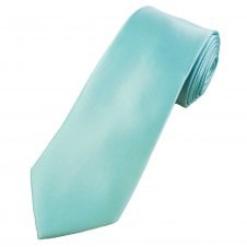 Plain Magic Mint Satin Tie