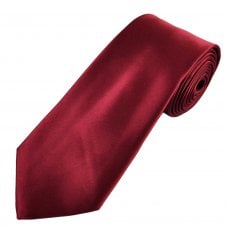 Plain Maroon Men's Extra Long Tie
