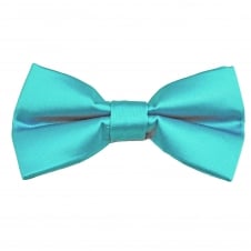 Plain Medium Turquoise Bow Tie