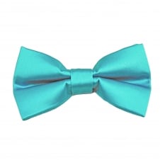 Plain Medium Turquoise Boys Bow Tie