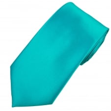 Plain Medium Turquoise Extra Long Men's Tie