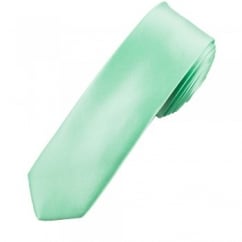 Plain Mint Boys Skinny Tie