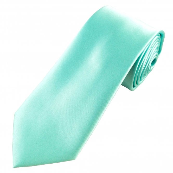 Plain Mint Green Men's Extra Long Tie