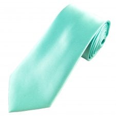 Plain Mint Green Men's Extra Long Tie