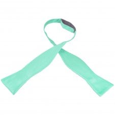 Plain Mint Green Ribbed Men's Self Tie Bow Tie