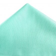 Plain Mint Green Ribbed Pocket Square Handkerchief