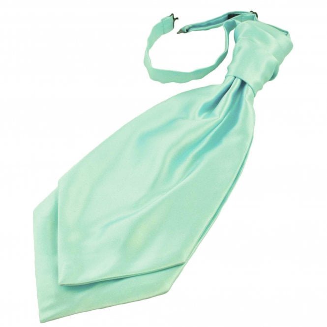 Plain Mint Men's Scrunchie Wedding Cravat