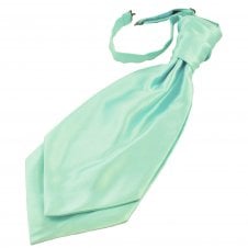 Plain Mint Men's Scrunchie Wedding Cravat