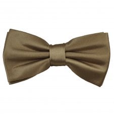 Plain Mocha Brown Bow Tie