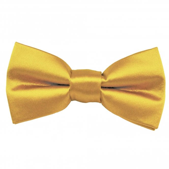 Plain Mustard Gold Boys Bow Tie