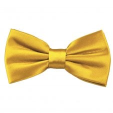Plain Mustard Gold Men's Bow Tie