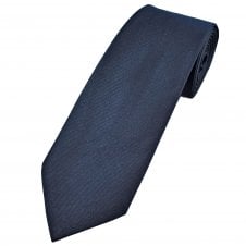 Plain Navy Blue Men's Eco Tie - Made in United Kingdom, Using Recycled Plastic Bottles