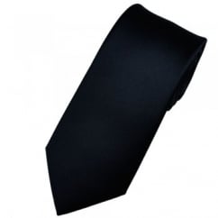 Plain Navy Blue Men's Satin Tie