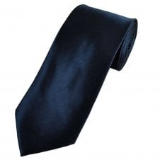 Plain Navy Blue Men's Tie