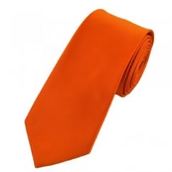 Plain Orange 7cm Narrow Tie