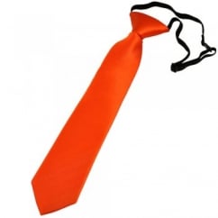 Plain Orange Boys Skinny Tie - 6 Months to 4 Years
