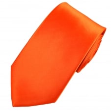 Plain Orange Extra Long Tie