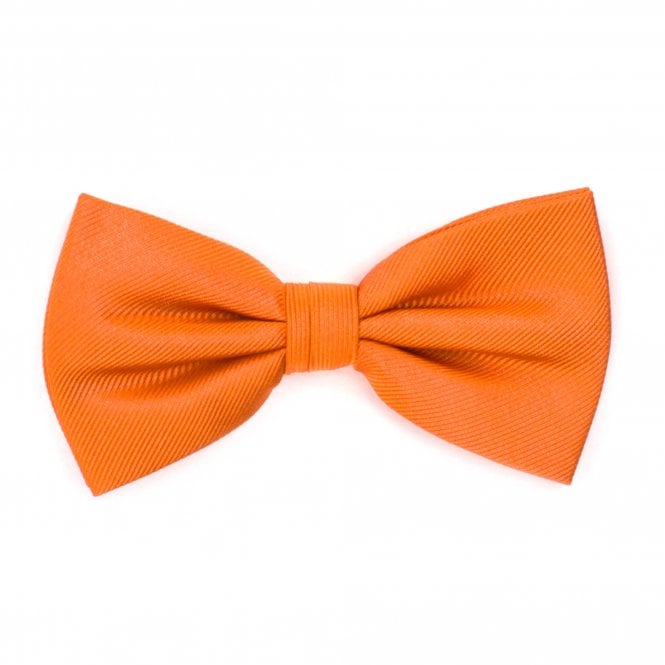 Plain Orange Men's Silk Bow Tie by Tresanti
