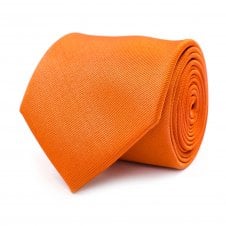 Plain Orange Men's Silk Tie by Tresanti