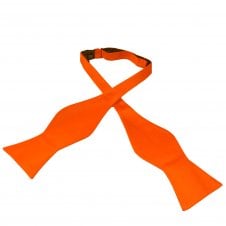 Plain Orange Self Tie Bow Tie