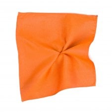 Plain Orange Silk Pocket Square Handkerchief by Tresanti
