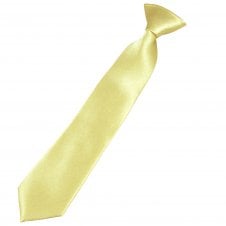 Plain Pale Lemon Yellow Clip-On Tie