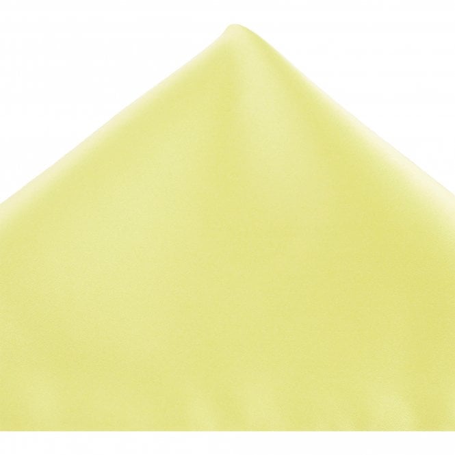 Plain Pale Lemon Yellow Pocket Square Handkerchief